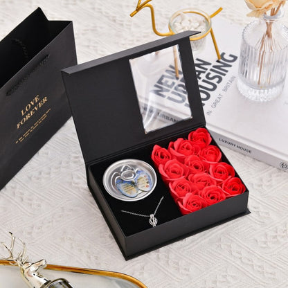 Collana Conchiglia Vera con Perla del Desiderio + Scatola Regalo Premium (Luxury Rose Edition)