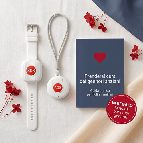 Braccialetto e ciondolo SOS Pulsa con guida in regalo