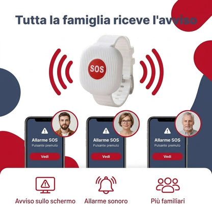 Tutta la famiglia riceve l'avviso SOS sul telefono
