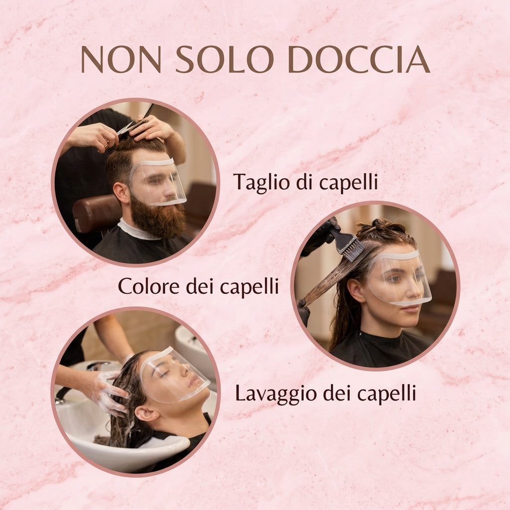 Lo scudo per ciglia e sopracciglia usato anche per taglio, colore e lavaggio dei capelli