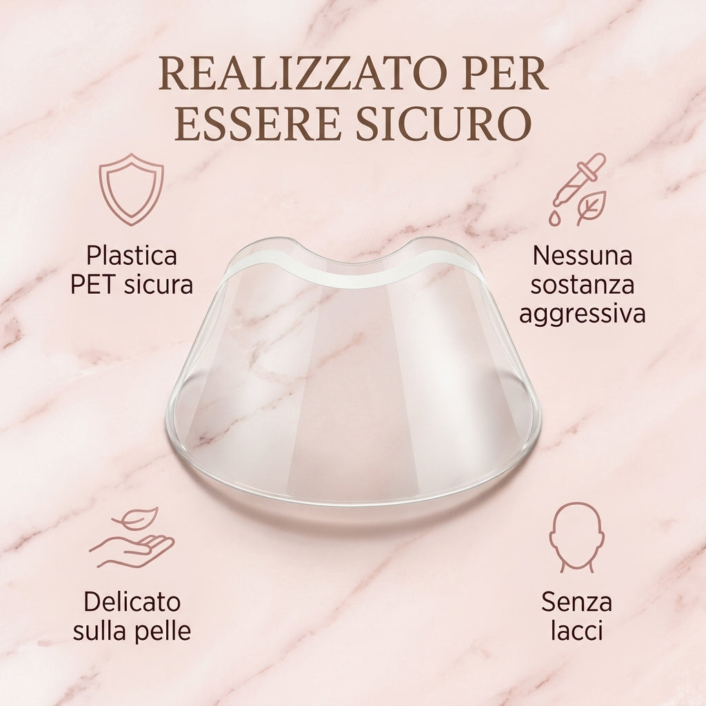 Scudo doccia per ciglia e sopracciglia in plastica PET sicura, delicato sulla pelle e senza lacci
